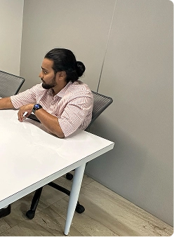 Team member working at desk